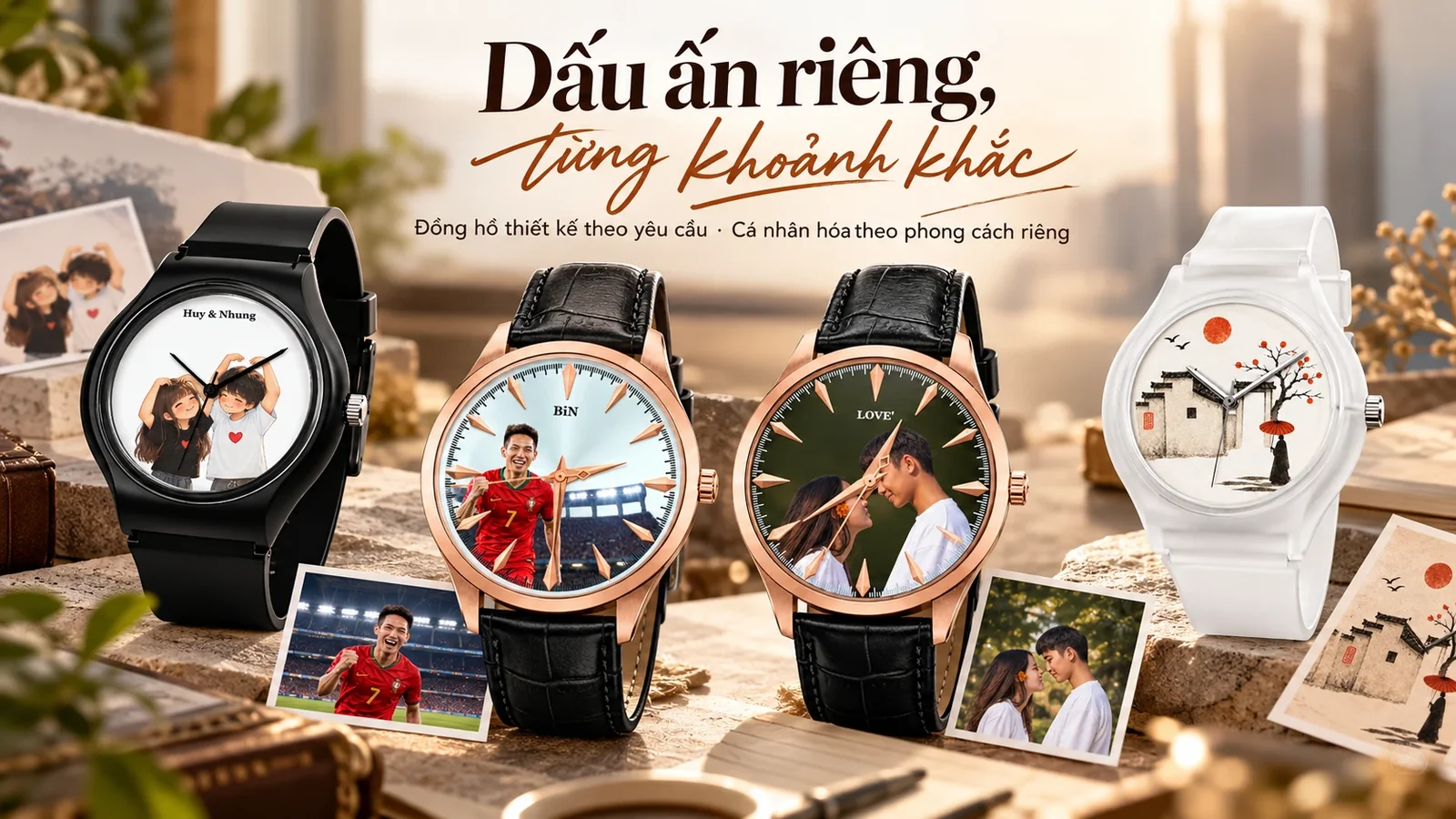 Dấu ấn riêng, từng khoảnh khắc - Đồng hồ thiết kế theo yêu cầu