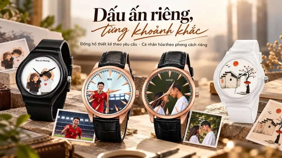 Dấu ấn riêng, từng khoảnh khắc - Đồng hồ thiết kế theo yêu cầu