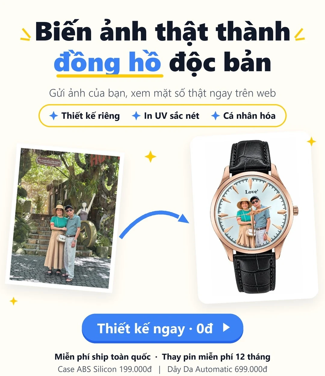 Biến ảnh thật thành đồng hồ độc bản